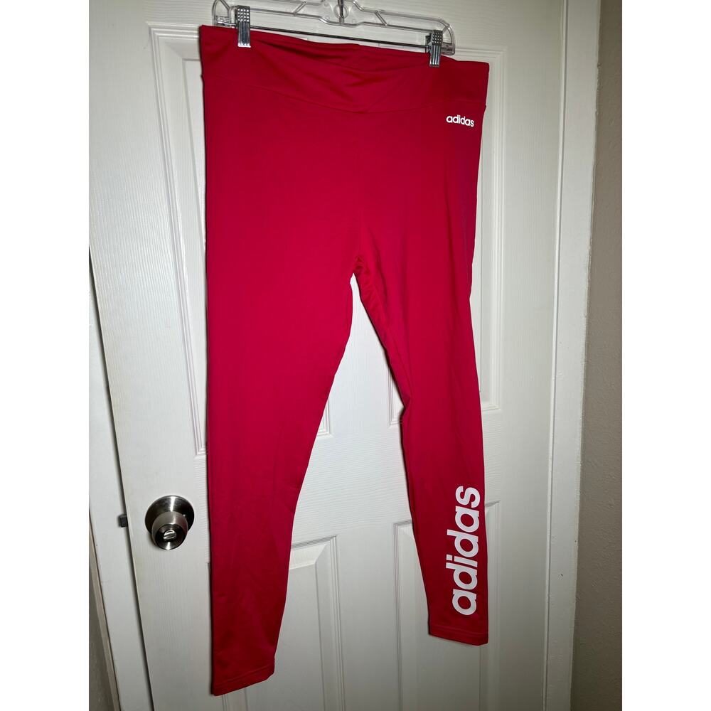 Adidas women's training power pink tights leggings size XL NWT